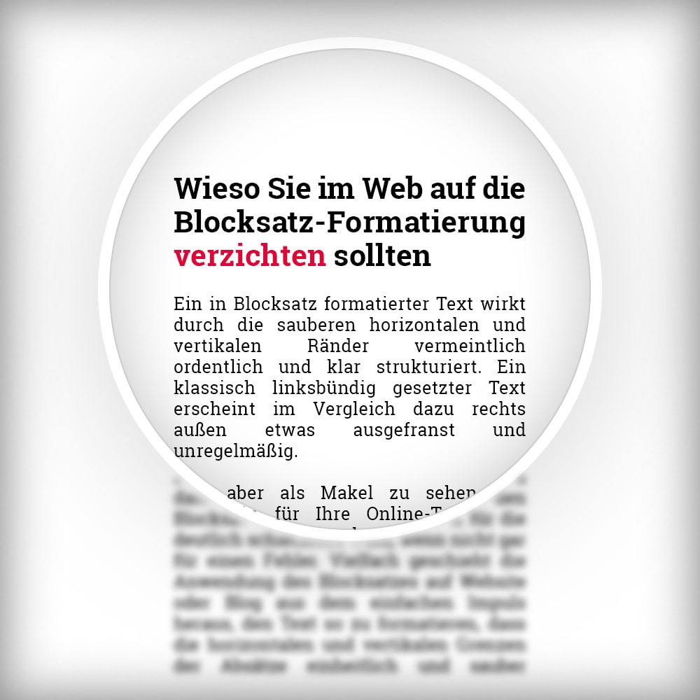 Blocksatz-Text online verwenden?