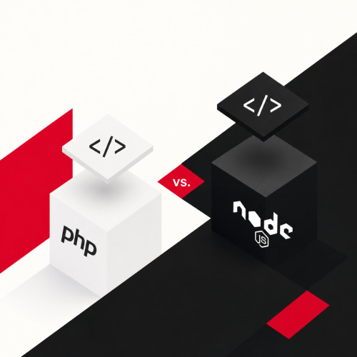 Vergleichsbild PHP und NodeJS